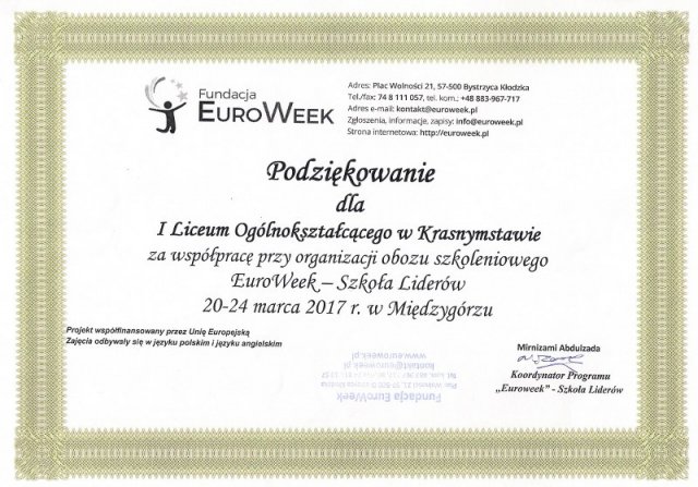 EuroWeek – Szkoła Liderów