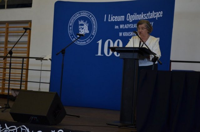 FOTORELACJA  Z  OBCHODÓW  100-LECIA  I  LICEUM OGÓLNOKSZTAŁCĄCEGO IM. WŁADYSŁAWA JAGIEŁŁY W KRASNYMSTAWIE